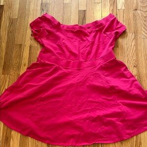 Sz 3 Torrid Skater Hot Pink Off the Shoulder Dress